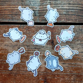 SET STICKER MÈO BÁNH NGỌT TRANG TRÍ SỔ BULLET JOURNAL, DÁN ĐIỆN THOẠI, MÁY TÍNH