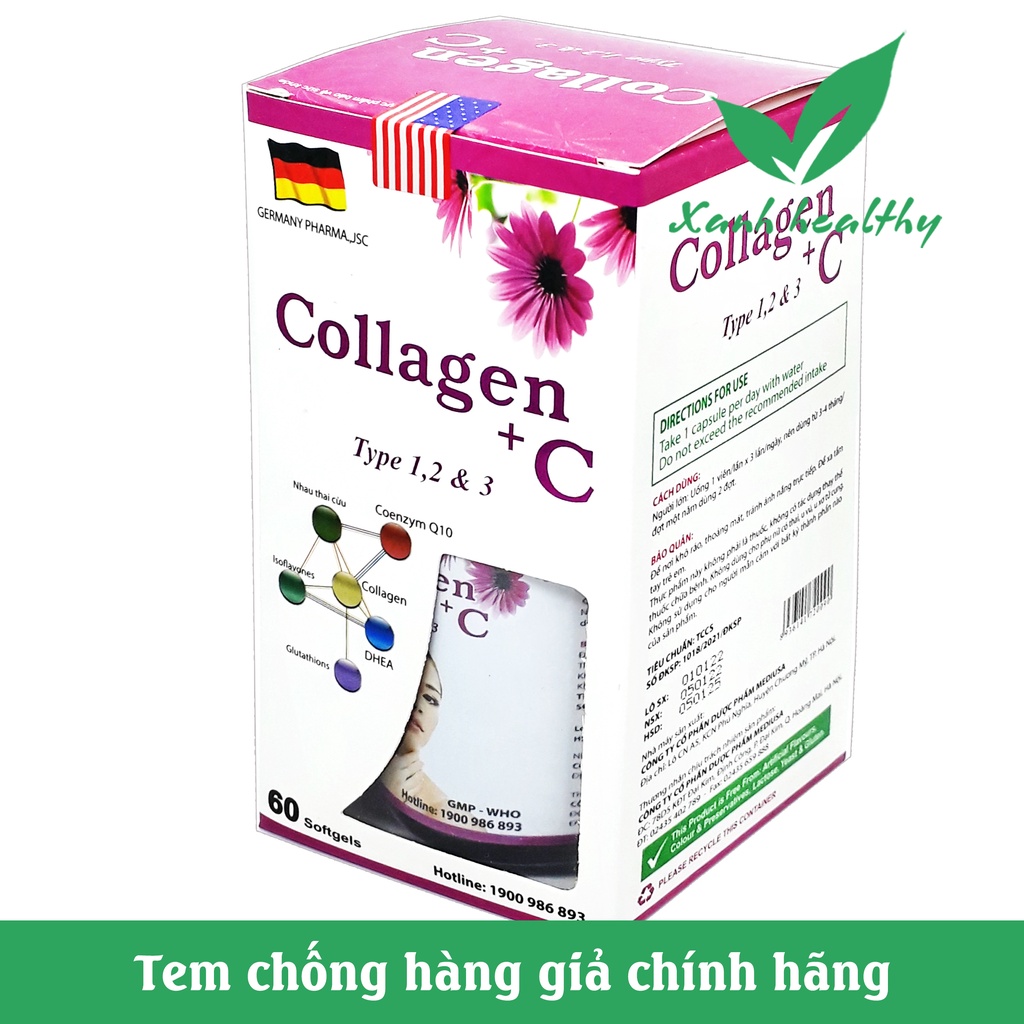 Viên uống giảm tàn nhang COLLAGEN tuýp 1,2,3 - Hàng chính hãng - giúp trắng da, đẹp da giảm nám, sạm da, khô da
