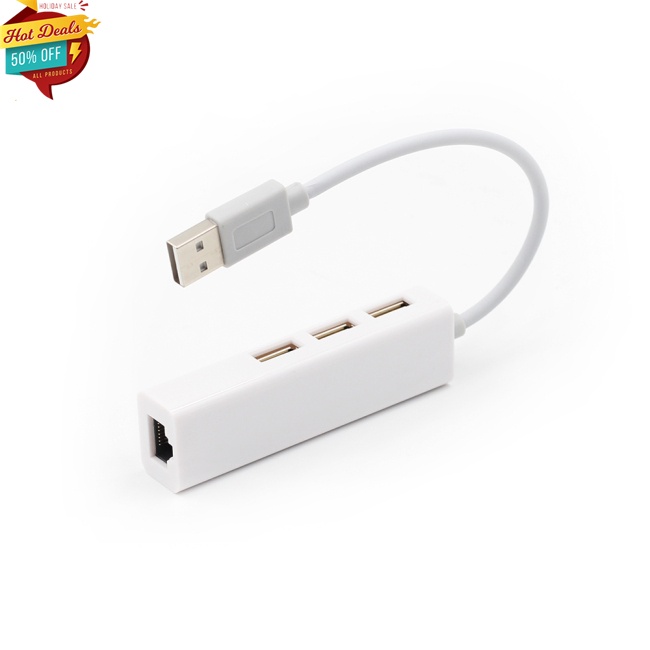 Bộ Chia 3 Cổng Usb Rj-45 Lan Card Mạng Usb Sang Ethernet