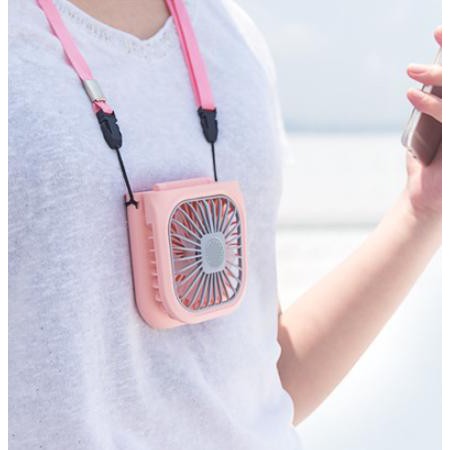 Quạt Sạc Đeo Cổ Kèm Pin Dự Phòng Foldable fan 3000mAh -Quạt Mini Sạc Usb -Để Bàn- Dây đeo tiện lợi | BigBuy360 - bigbuy360.vn