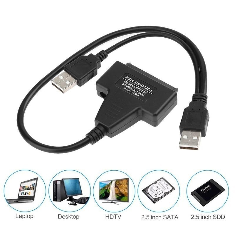 Cáp chuyển USB 2.0 sang SATA cho ổ cứng 2.5 SATA HDD chuyên dụng | BigBuy360 - bigbuy360.vn