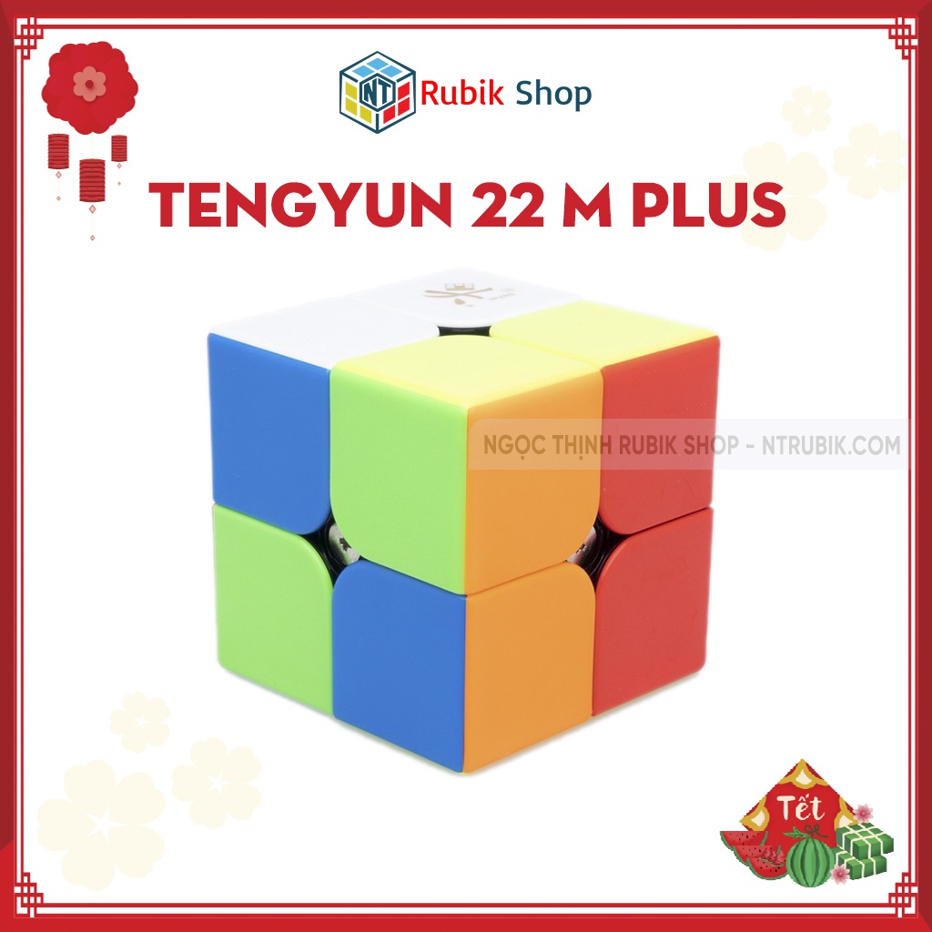 [Hàng Hot] Rubik 2x2x2 DaYan TengYun Magnetic 2x2 Plus Stickerless 2021 (Có Nam Châm)