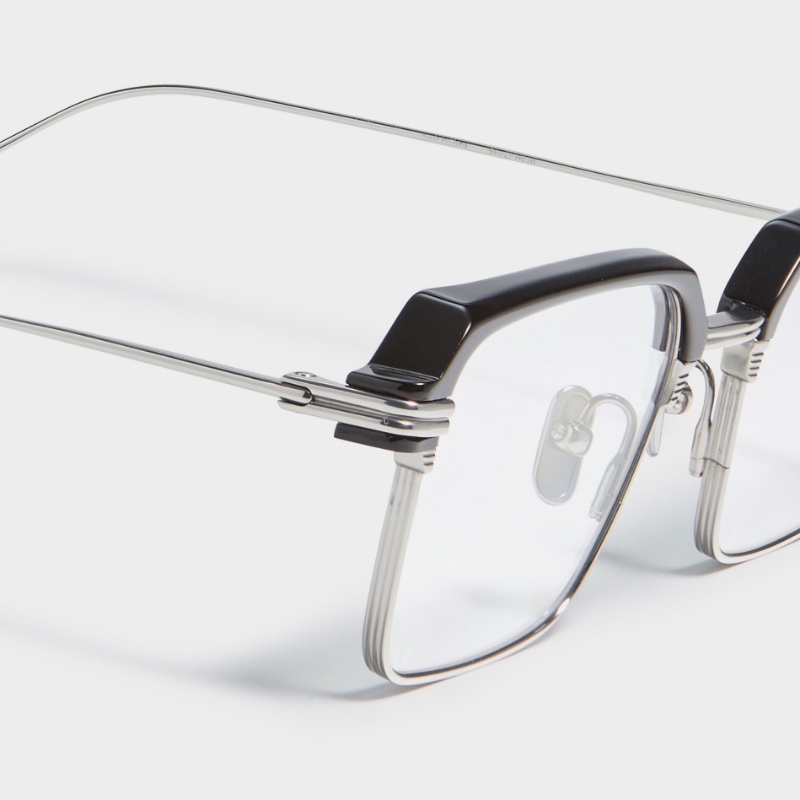 Kính Chống Nắng Nửa Gọng Kim Loại Trong Suốt Chống Ánh Sáng Xanh Thời Trang Mới