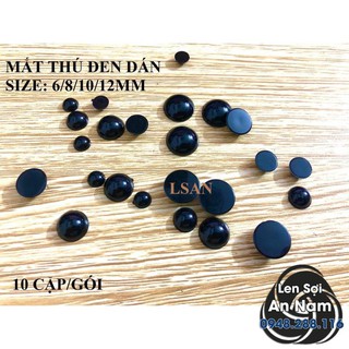 Mắt Thú Đen Dán - Phụ kiện thủ công - phụ kiện làm thú handmade
