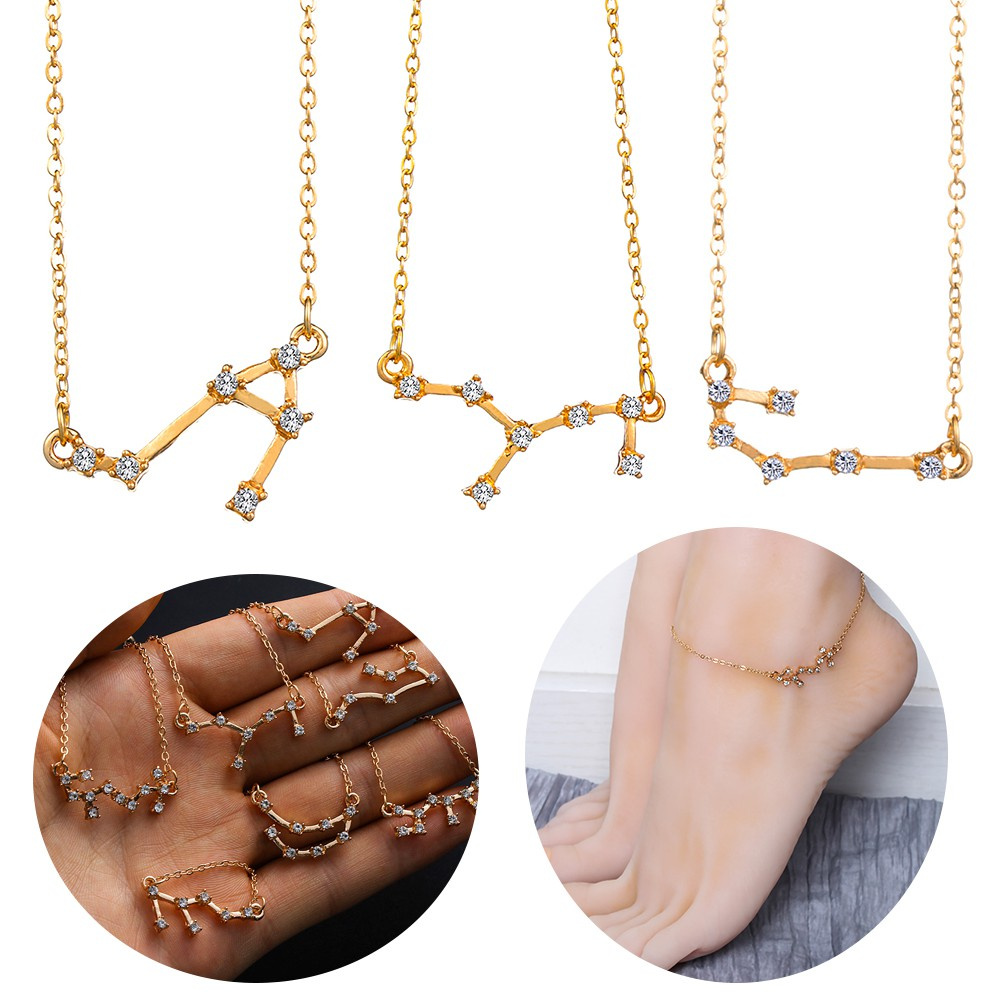 Lắc Chân Đính Đá Zircon Nhiều Màu Sắc Làm Quà Tặng Sinh Nhật Mới