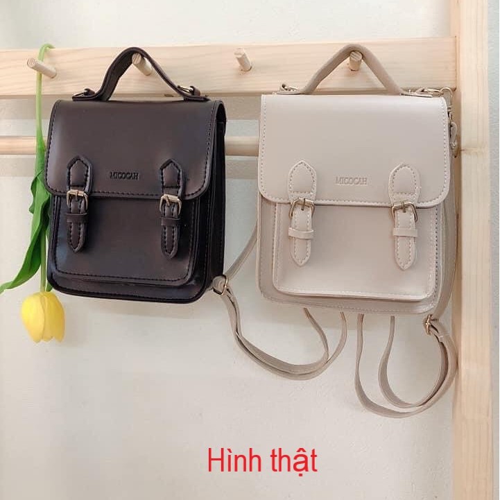 Balo mini balo kiêm túi xách balo đeo chéo công sở đeo được 2 kiểu đa năng đi học hàng đẹp mẫu mới nhất BLMCOACH01 - Hà