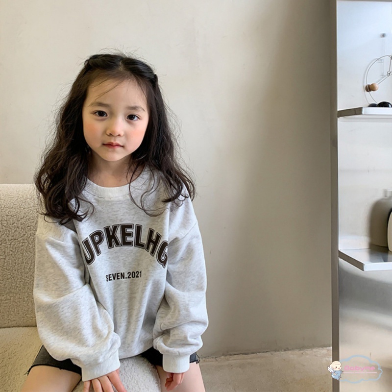 Áo Hoodie Dài Tay In Chữ Cái Dễ Thương Phong Cách Hàn Quốc Dành Cho Trẻ Em