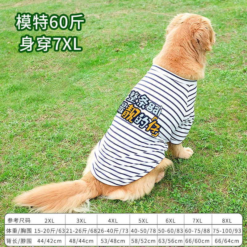 ◄❦Quần áo cho chó lớn mùa xuân, thu, hạ, đơn giản, hè, gầy, lớn, Golden Retriever , Samoyed, Labrador, Husky