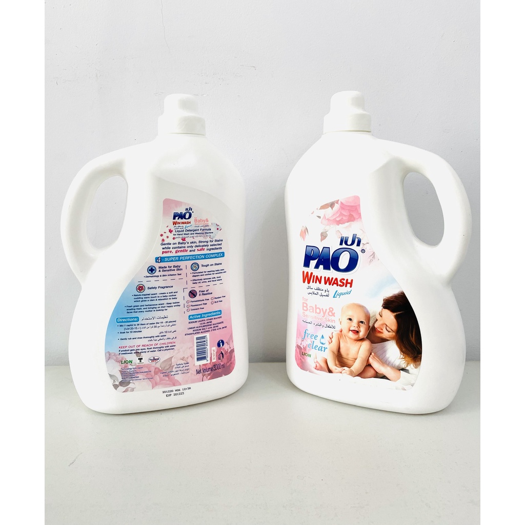 Nước Giặt Dành Cho Em Bé PAO (WIN WASH) 3000ML - Nhập Khẩu Chính Hãng Thái Lan