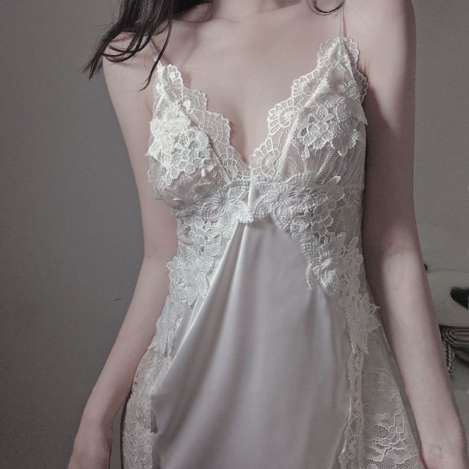 Đầm Ngủ Hai Dây Phối Ren Có Mút Đệm Ngực Thời Trang Quyến Rũ Cho Nữ | BigBuy360 - bigbuy360.vn