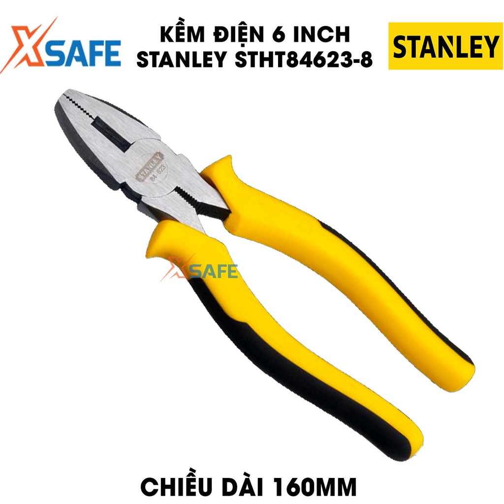 Kềm điện STANLEY nhỏ gọn Kìm Stanley tay cầm nhựa tăng ma sát chắc chắn, cách điện tốt