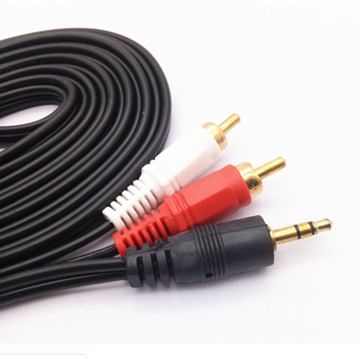 Dây cáp Audio 1 đầu 3.5 mm sang 2 đầu RCA hoa sen