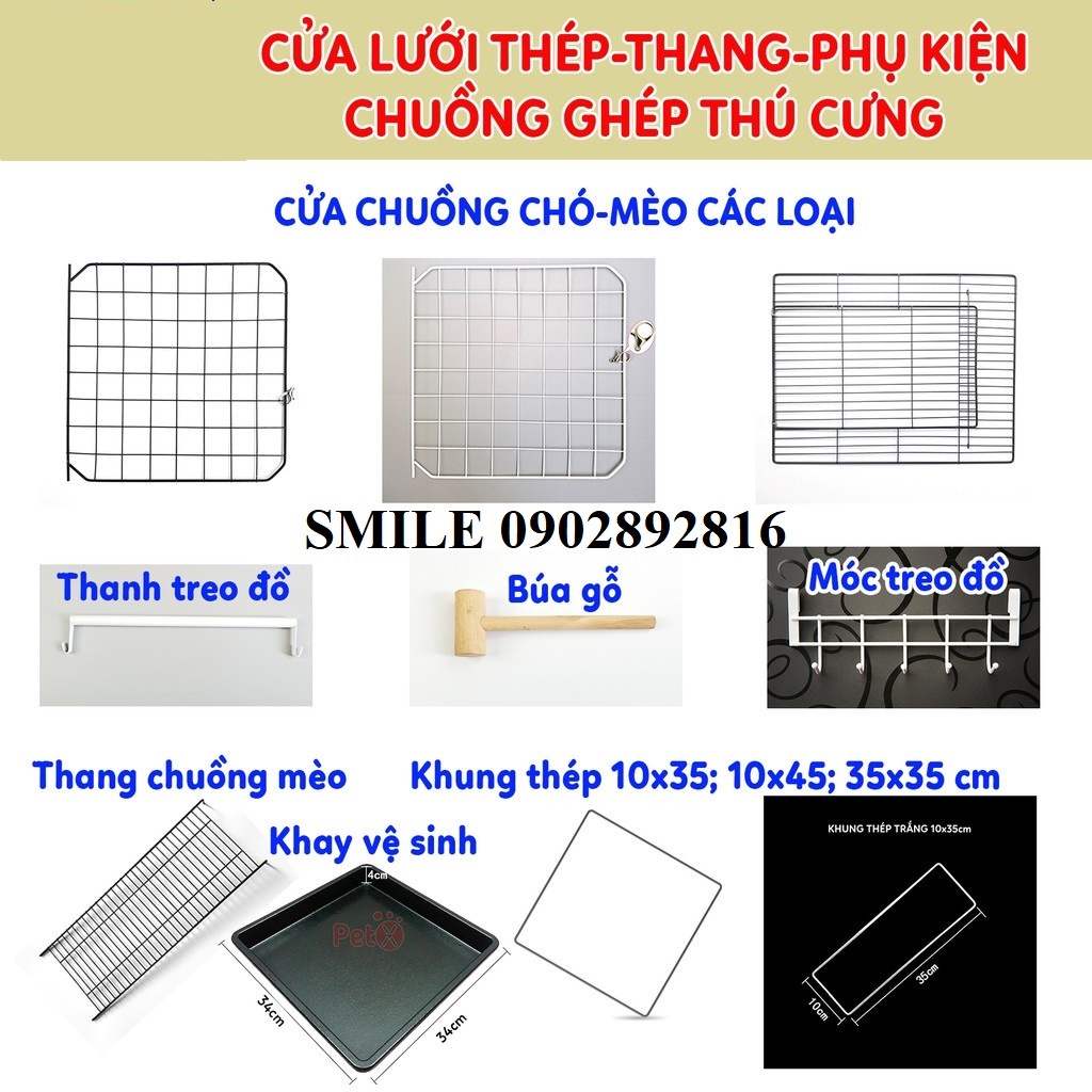 (FREESHIP) CHUỒNG,LỒNG 2 TẦNG CÓ MÁI CHÓ,CHUỒNG MÈO ĐA NĂNG LƯỚI THÉP SƠN TĨNH ĐIỆN