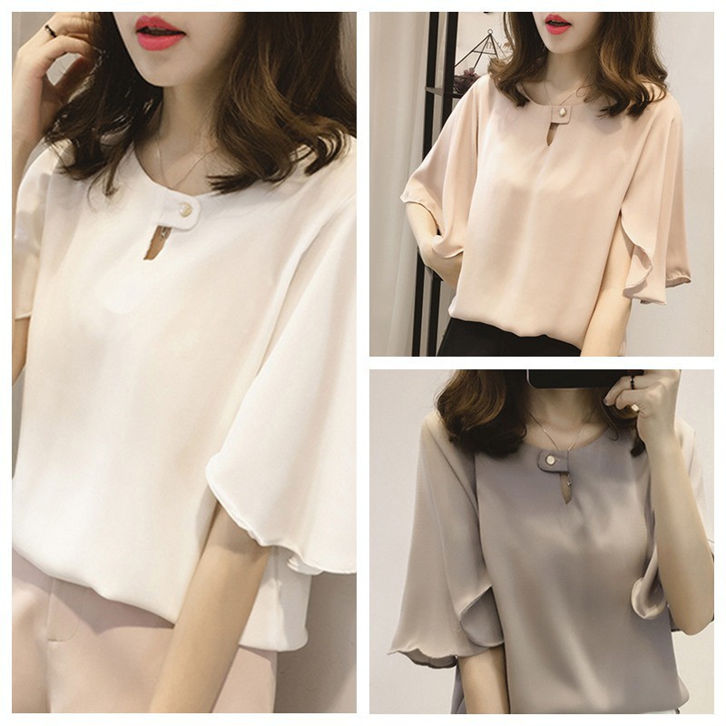 Áo Chiffon Nữ Tay Lửng Ống Loe | BigBuy360 - bigbuy360.vn