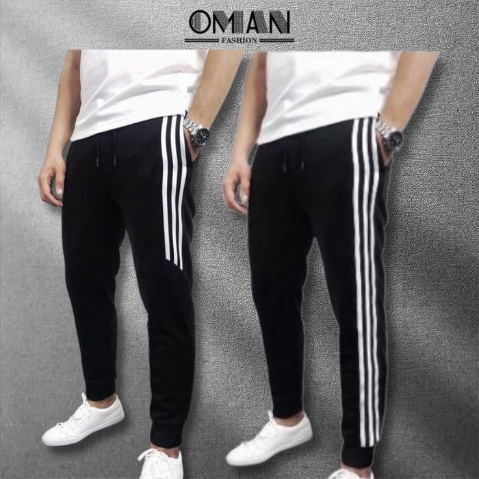 Quần thể thao, quần thun dài nam 3 sọc, vải dày dặn, co giãn- OMAN QD72