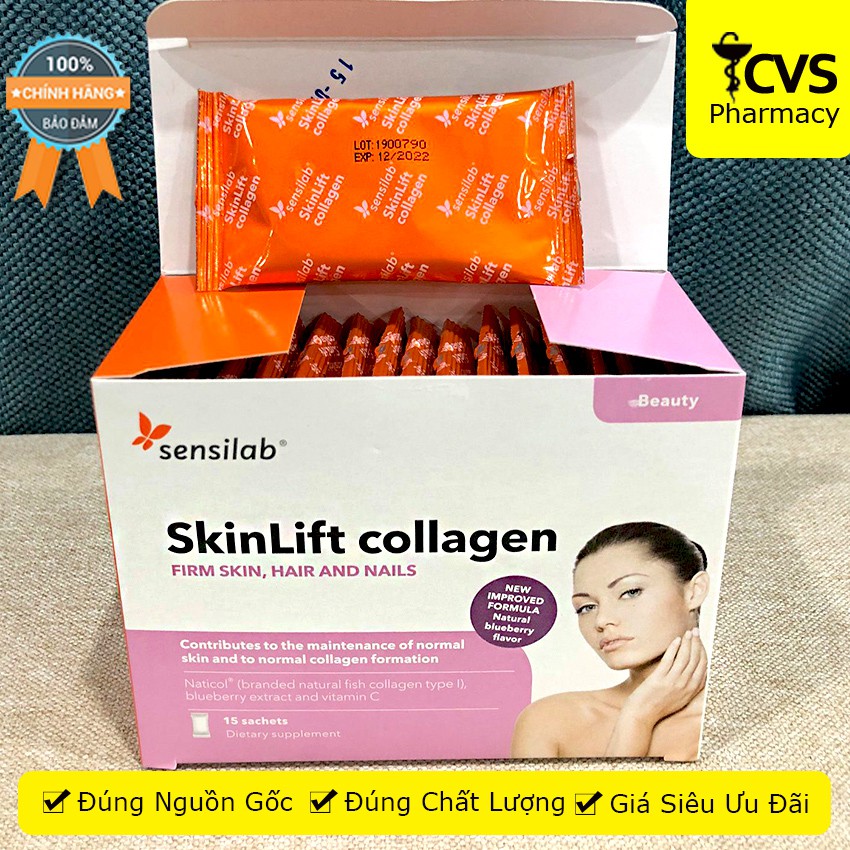 Collagen Skinlift - Làm Chậm Quá Trình Lão Hóa, Giúp Da Sáng Mịn Tự Nhiên (Hộp 15 gói)
