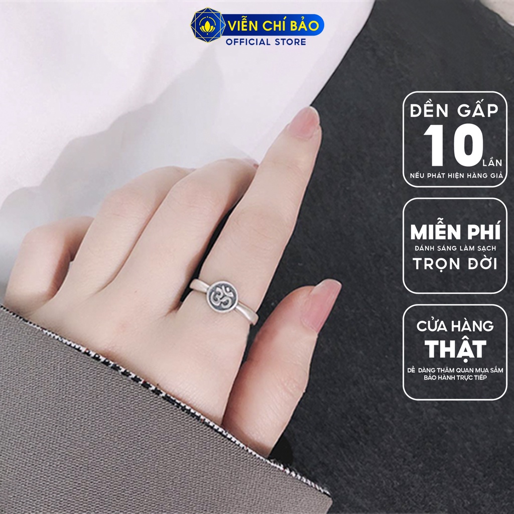 Nhẫn bạc nữ Chủng tử Chữ Om chất liệu bạc Thái 925 thời trang phụ kiện trang sức nữ thương hiệu Viễn Chí Bảo N000485