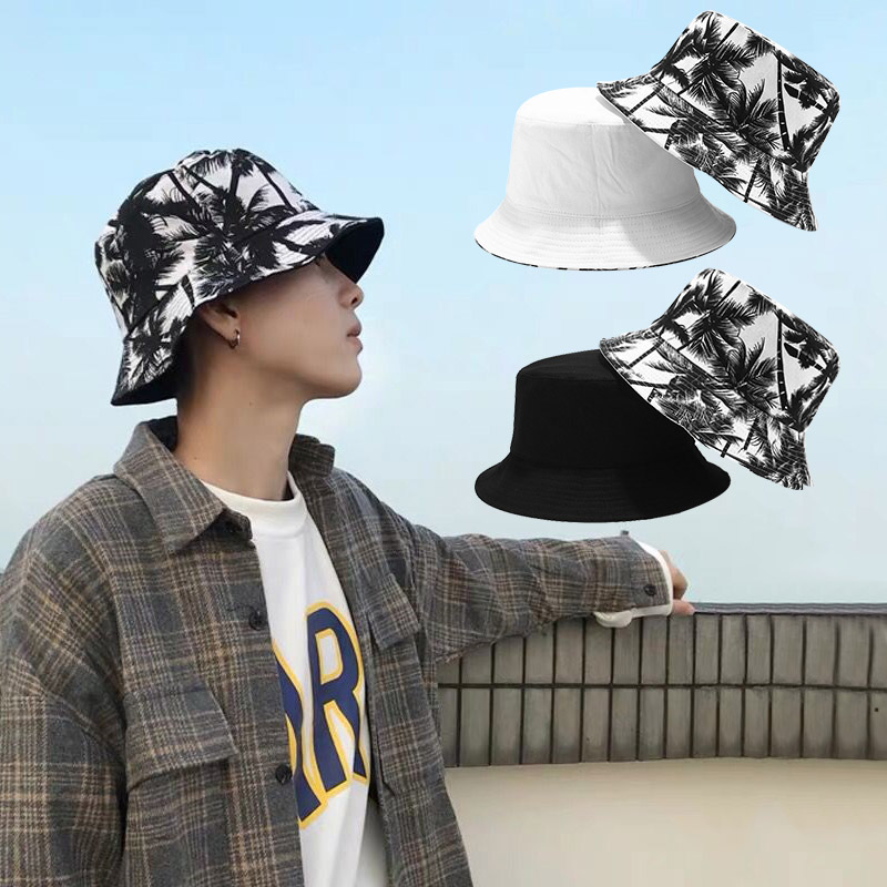 PANAMA Nón Bucket Chất Cotton Hoạ Tiết In Cho Nam Và Nữ