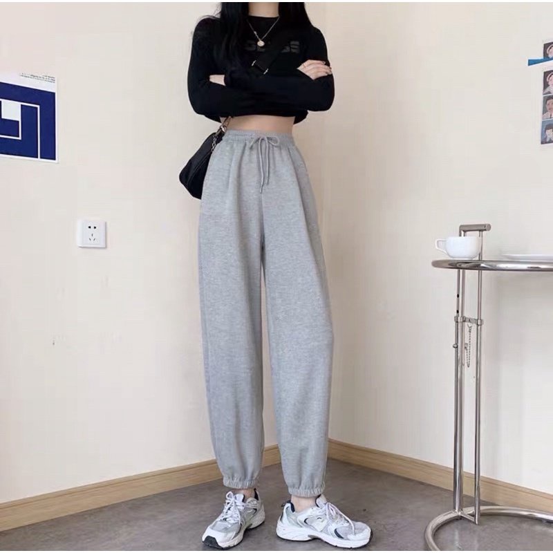 Quần bom nữ Quần thể thao nữ phong cách hàn quốc