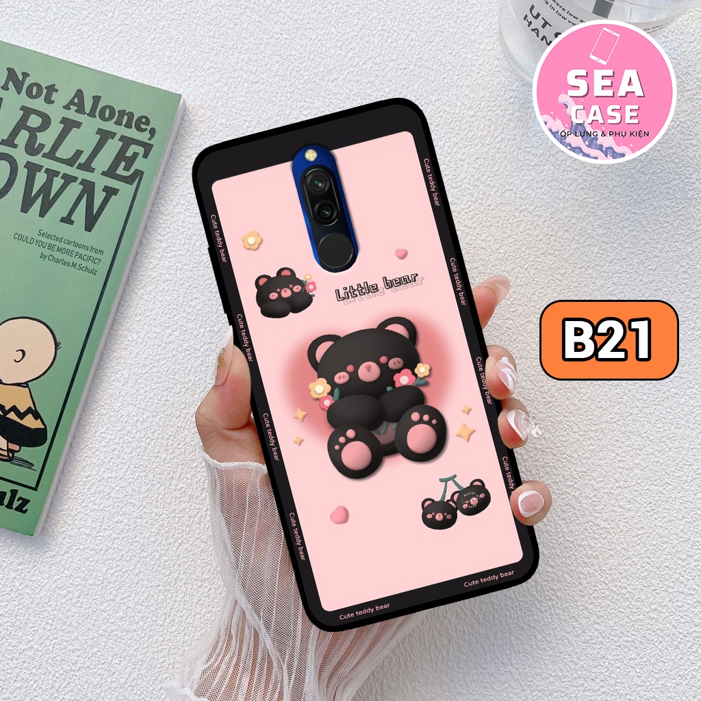 Ốp lưng XIAOMI REDMI NOTE 8 PRO/ REDMI 8/ REDMI 9 hình gấu đáng yêu,dễ thương – ốp nhựa chống trầy,chống va đập
