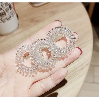 5 Dây cột tóc lò xo trong suốt size trung