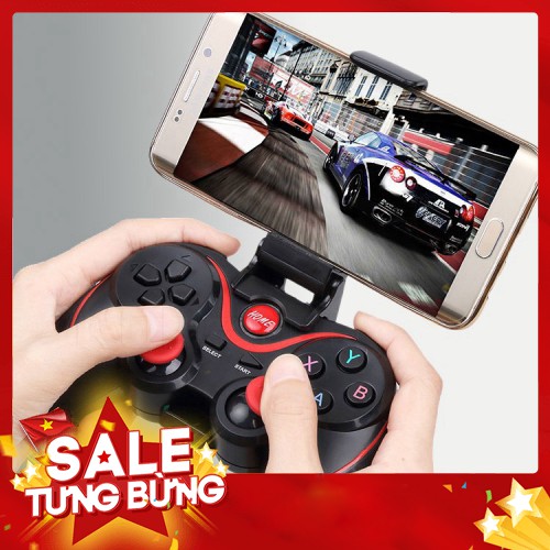 Tay Cầm Chơi Game X3/T3 Có Bluetooth Cho Smartphone, PC, Laptop, Android, IOS, Windows Có Giá Kẹp Điện Thoại - Hàng nhập
