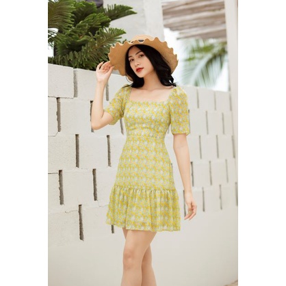 Đầm hoa nơ lưng