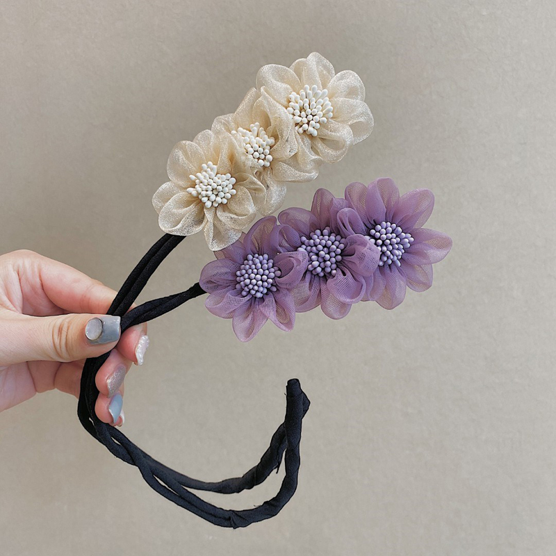 Kẹp Tóc Hình Hoa Màu Hồng Tím