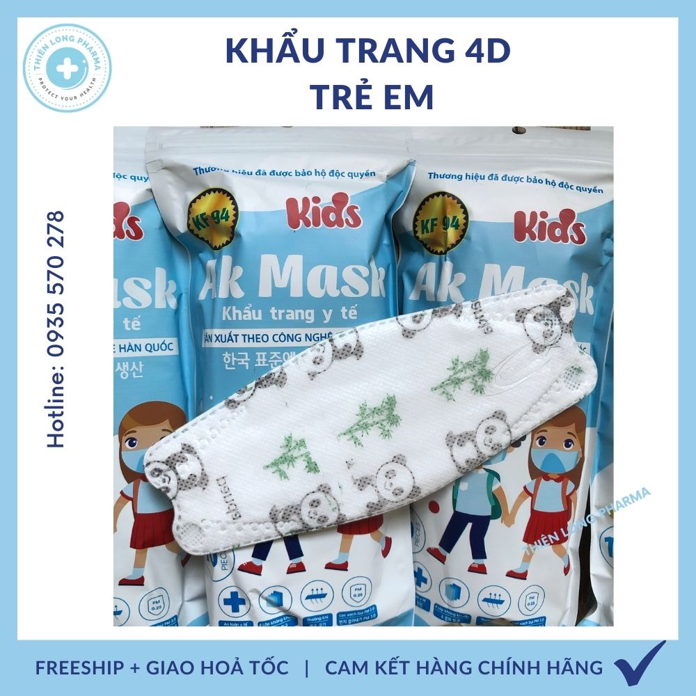 Khẩu trang trẻ em 4D [túi 10 cái] KF94 Unimask dày dặn, kháng khuẩn cho bé, khẩu trang KIDS chính hãng | BigBuy360 - bigbuy360.vn