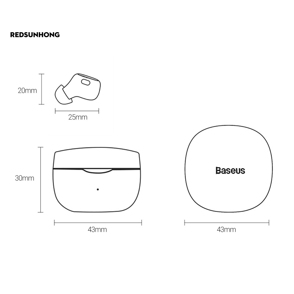 Tai Nghe Bluetooth 5.0 Rsh.Z Chống Thấm Nước Kiểu Dáng Thể Thao