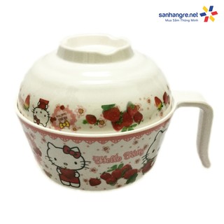 Bộ tô mì và bát ăn 2 trong 1 Hello Kitty - Doraemon (giao ngẫu nhiên)