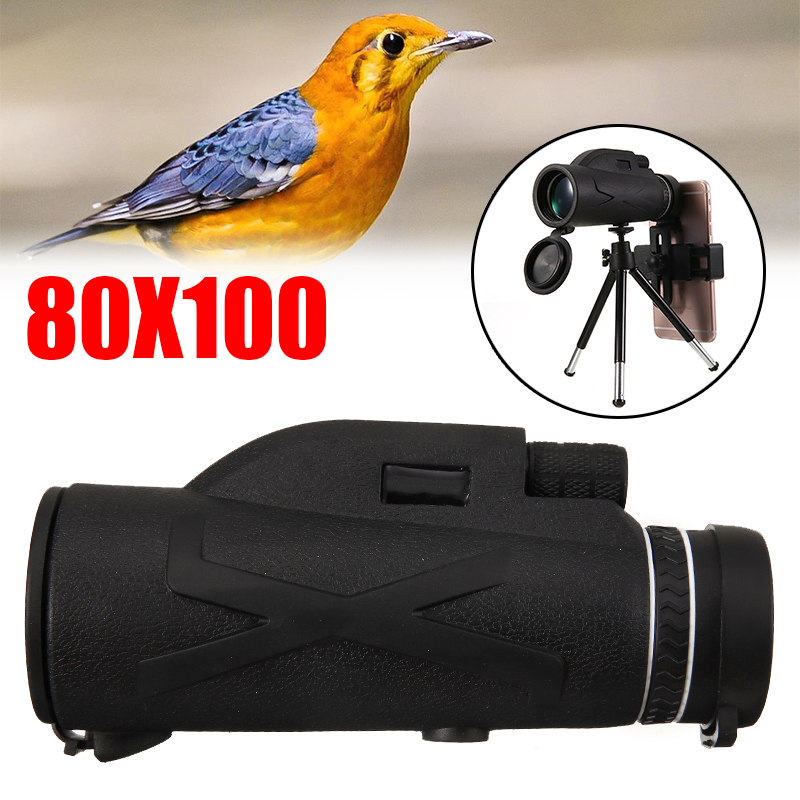 Ống Nhòm 80x100 Zoom Hd Có Kẹp Gắn Điện Thoại Cho Hoạt Động Ngoài Trời