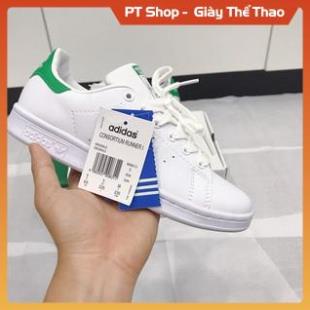 [FreeShip–Hàng Loại A] Giày thể thao STAN SMITH Trắng gót xanh FULLBOX,  Giầy sneaker trắng đủ size