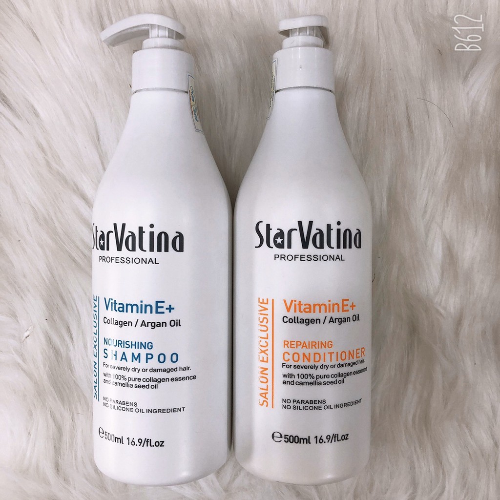 BỘ GỘI XẢ VITAMIN COLLAGEN ARGAN OIL STAR VATINA 500ML VÀ 800ML