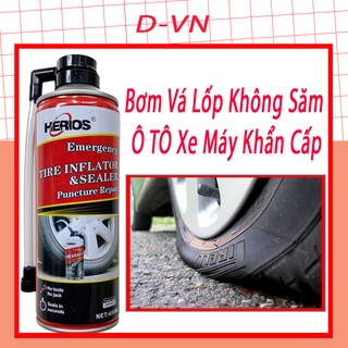 [ Chính Hãng ] Bơm lốp, vá lốp khẩn cấp, keo tự vá lốp ô tô xe máy HERIOS Tire Inflator