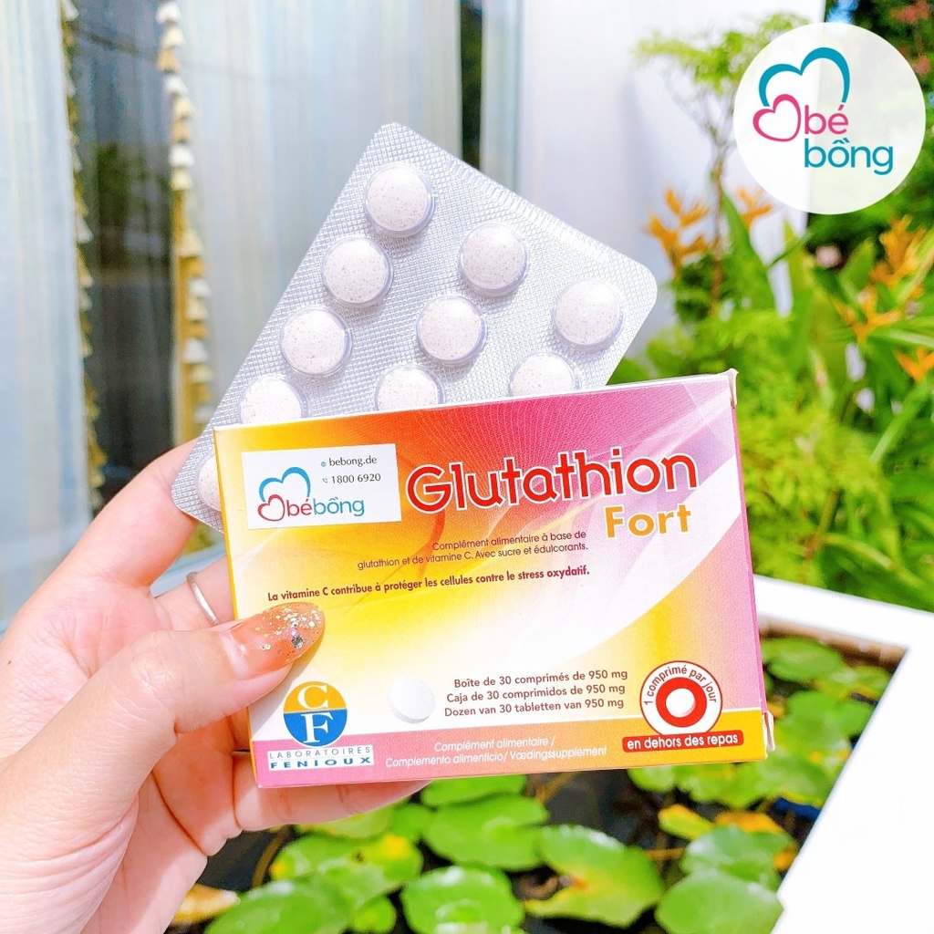 Viên ngậm trắng da Glutathion Pháp 30 viên
