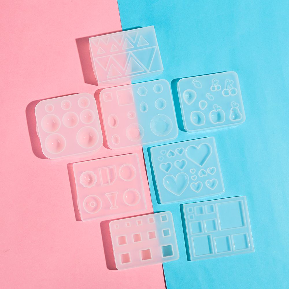 Khuôn Silicone Làm Bông Tai Hình Tam Giác DIY|Khuôn Làm Mặt Vòng cổ/Móc Khóa Bằng Epoxy Trong Suốt