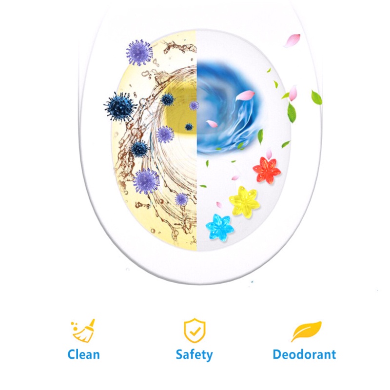 Hộp gel hoa thơm 12 bông khử mùi nhà vệ sinh tiện dụng