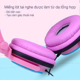 Tai nghe mèo hồng (Có đèn led ở tai)