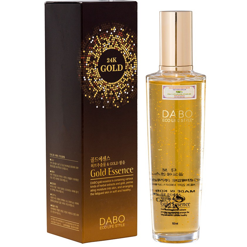 Serum Vàng 24K Cao Cấp Hàn Quốc DABO GOLD ESSENCE Dưỡng ẩm Dưỡng Trắng Mịn Da ( 150ml) ( hàng chính hãng)