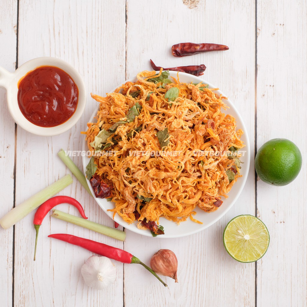 Khô gà lá chanh Vietgourmet loại 1, đặc sản ăn vặt, thơm ngon khó cưỡng | BigBuy360 - bigbuy360.vn