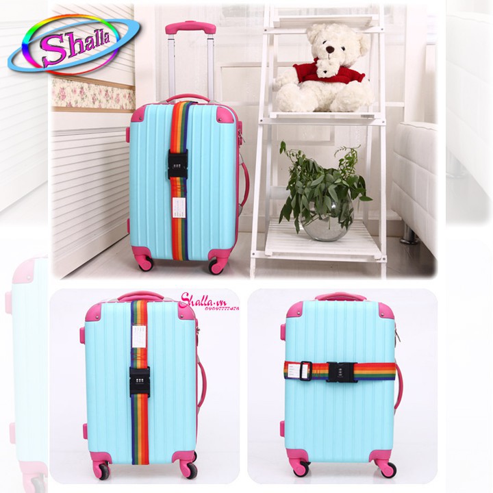 {MẪU MỚI} Dây Đai Vali Khóa Số Thẻ Tên Chống Trộm k15 Shalla