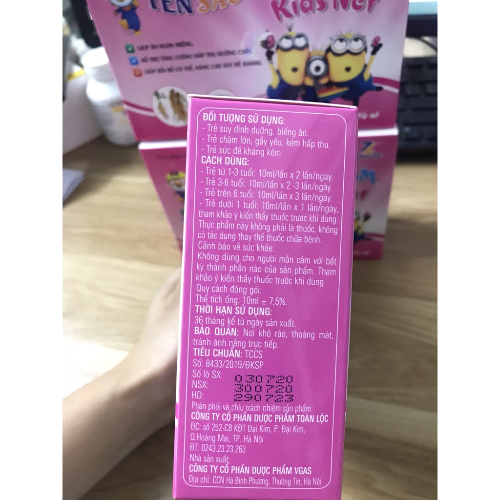 Siro tăng cân cho bé ❤️CHÍNH HÃNG👍 Yến sào - hồng sâm Kids net ❤️ giúp ăn ngon miệng, tăng cường hấp thu dưỡng chất | Thế Giới Skin Care