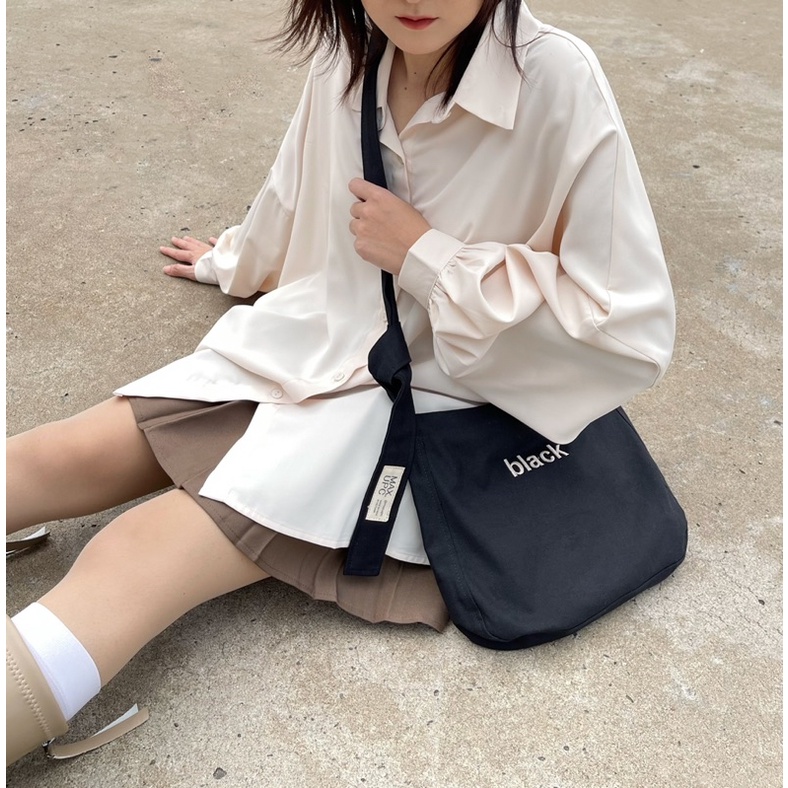 Túi Tote Đeo Chéo Canvas Buộc Dây “MINI Knot Messenger Bag”