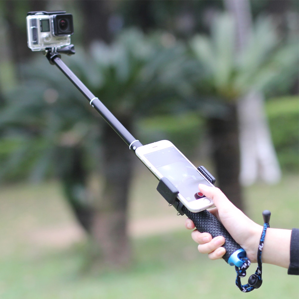 Bộ Chuyển Đổi Kẹp Điện Thoại Di Động Gắn Giá Đỡ Điện Thoại Di Động Cho GoPro Hero 6 5 4 SJCAM Monopod Rod