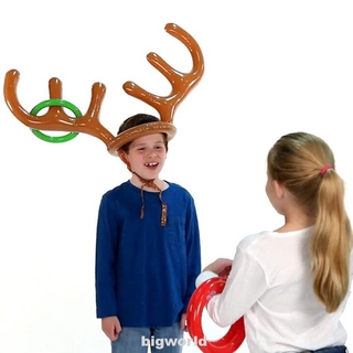 Gift Kids PVC Party Holiday Faux Antler Funny Santa Game Toys