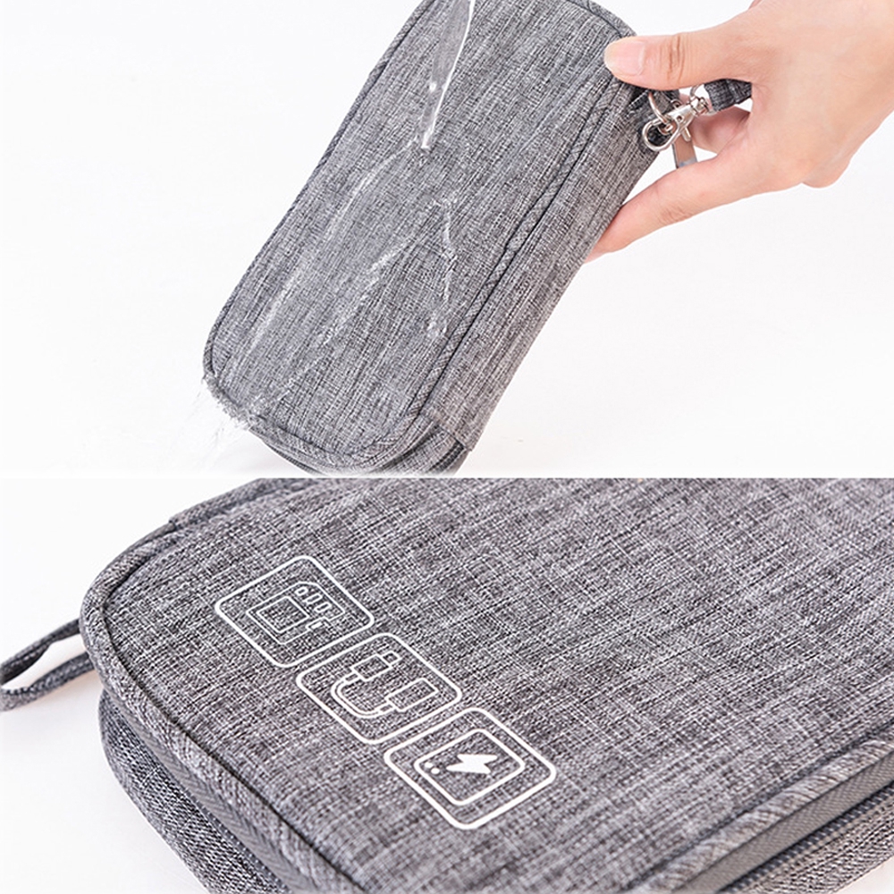 Túi khóa kéo đựng phụ kiện điện tử đa năng