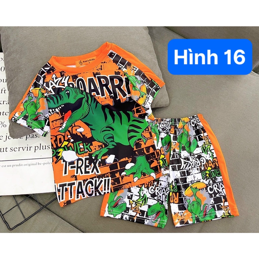 SIÊU SALE BỘ 3D CỘC TAY BÉ TRAI BÉ GÁI XINH XẮN SIZE 12-26KG(CT3D)