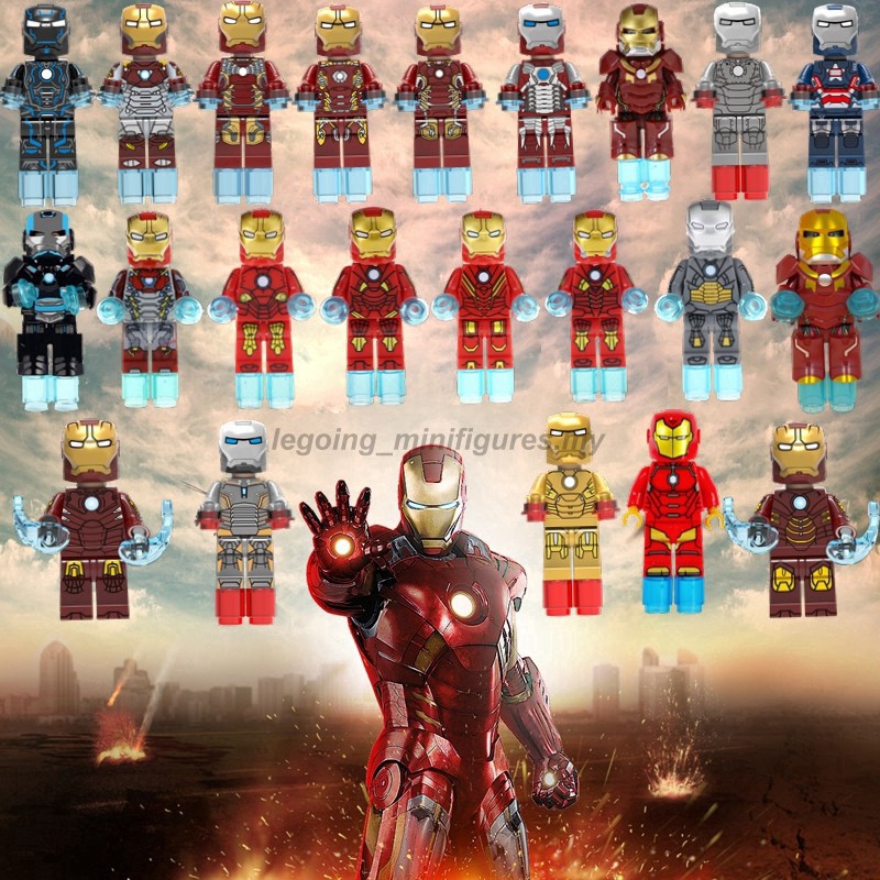Đồ Chơi Mô Hình Lego Mini Hình Iron Man Tony Stark Nhiều Kiểu Dáng Đẹp Mắt Tùy Chọn lego minecraft