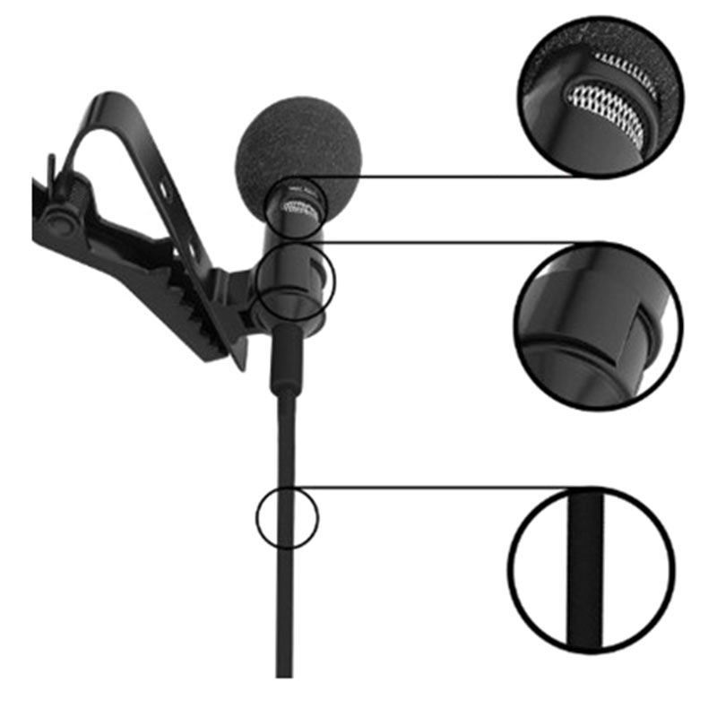 Microphone Clip Mic Jepit Clip  Smartphone Laptop Tablet PC Youtube Vlog HBEQ